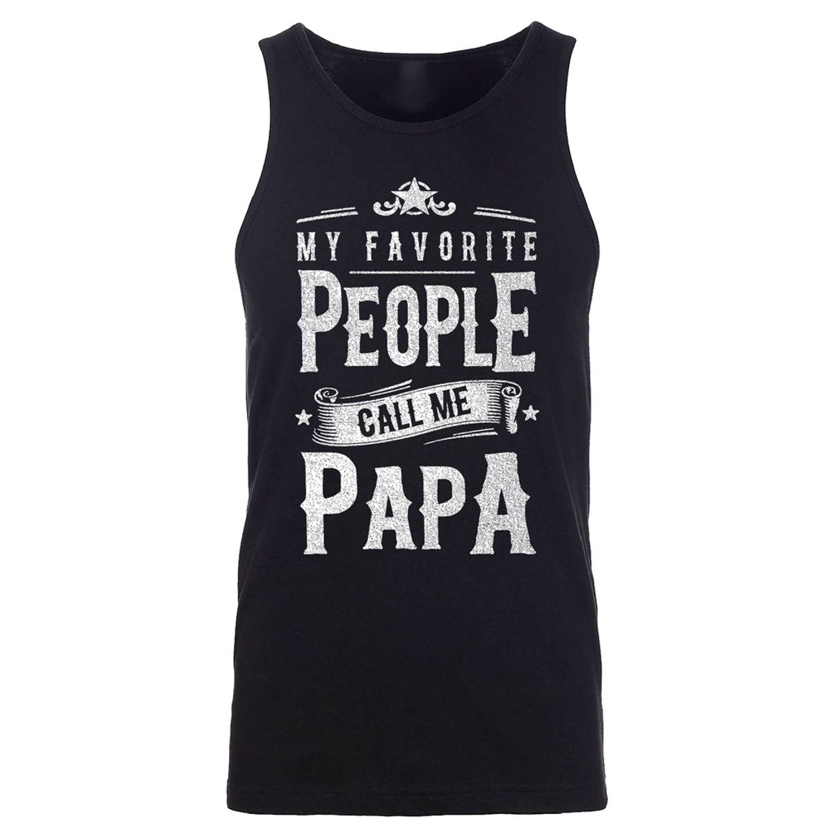 Men's Awesome Dad Grandpa Father's Day Tank Top - Men's My Favorite Awesome Father's Day Tank Top - My Favorite People Call Me PAPA - Black / 2XL