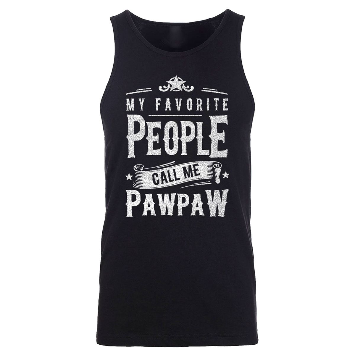 Men's Awesome Dad Grandpa Father's Day Tank Top - Men's My Favorite Awesome Father's Day Tank Top - My Favorite People Call Me PAWPAW - Black / S