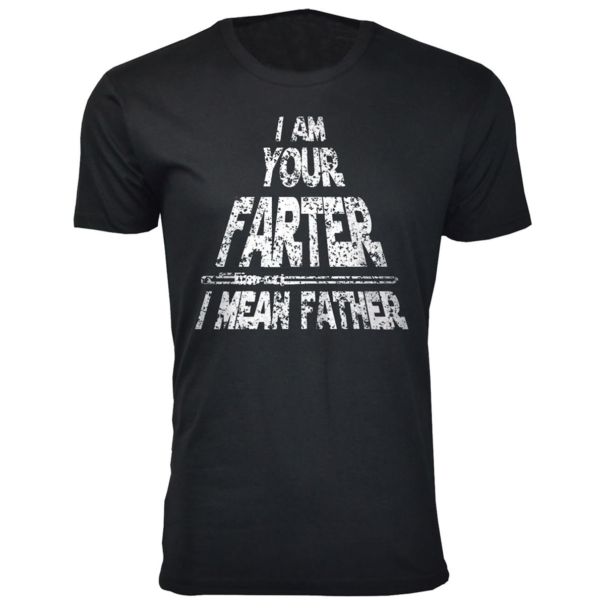 Men&rsquo;s 'I am Your Father' Star Wars Humor T-Shirt - Men's I am Your Farter I Mean Father Joke T-shirts - Black / 3XL
