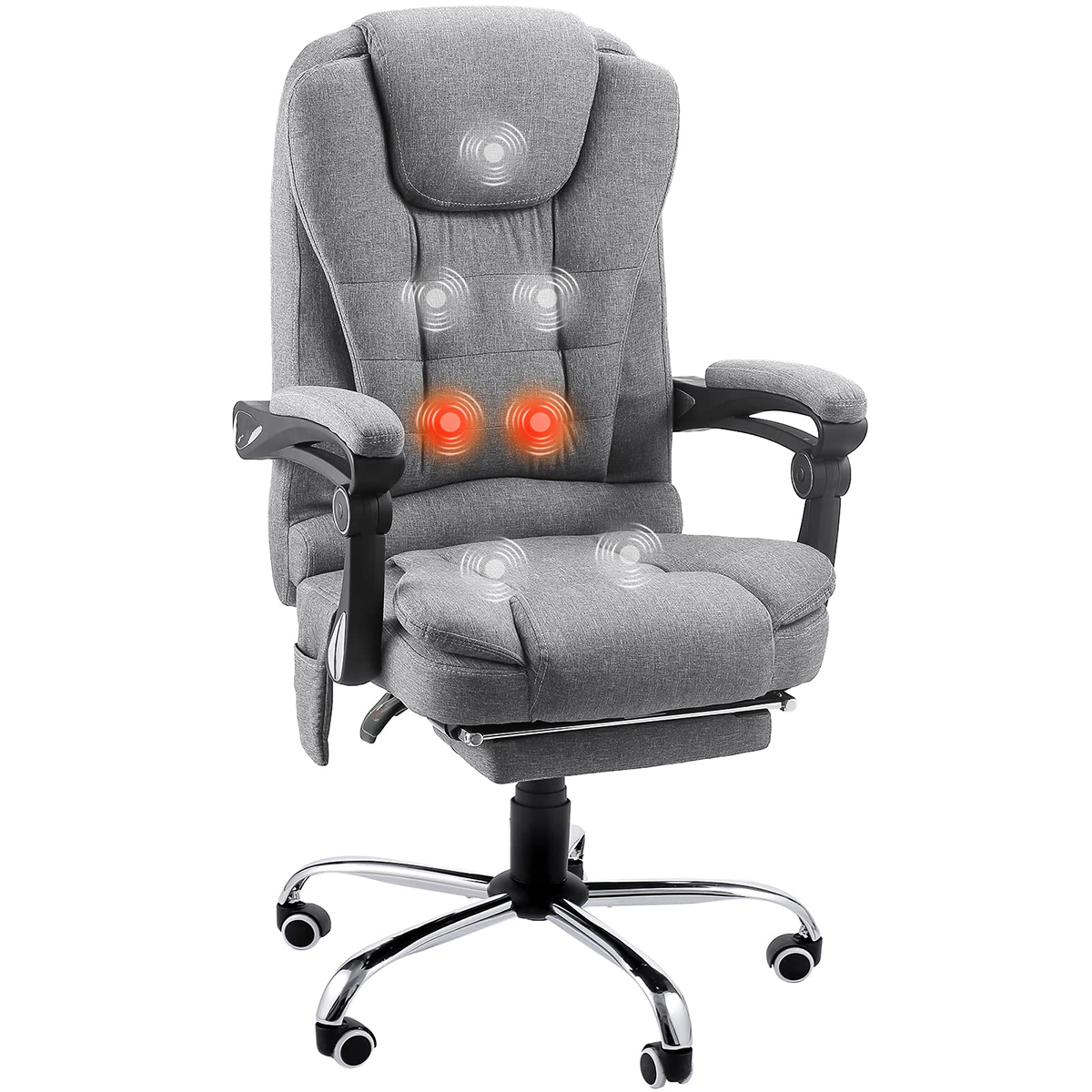 Ergonomic Office Chair with Heat and 7-Point Massage - 13093GR-UG01