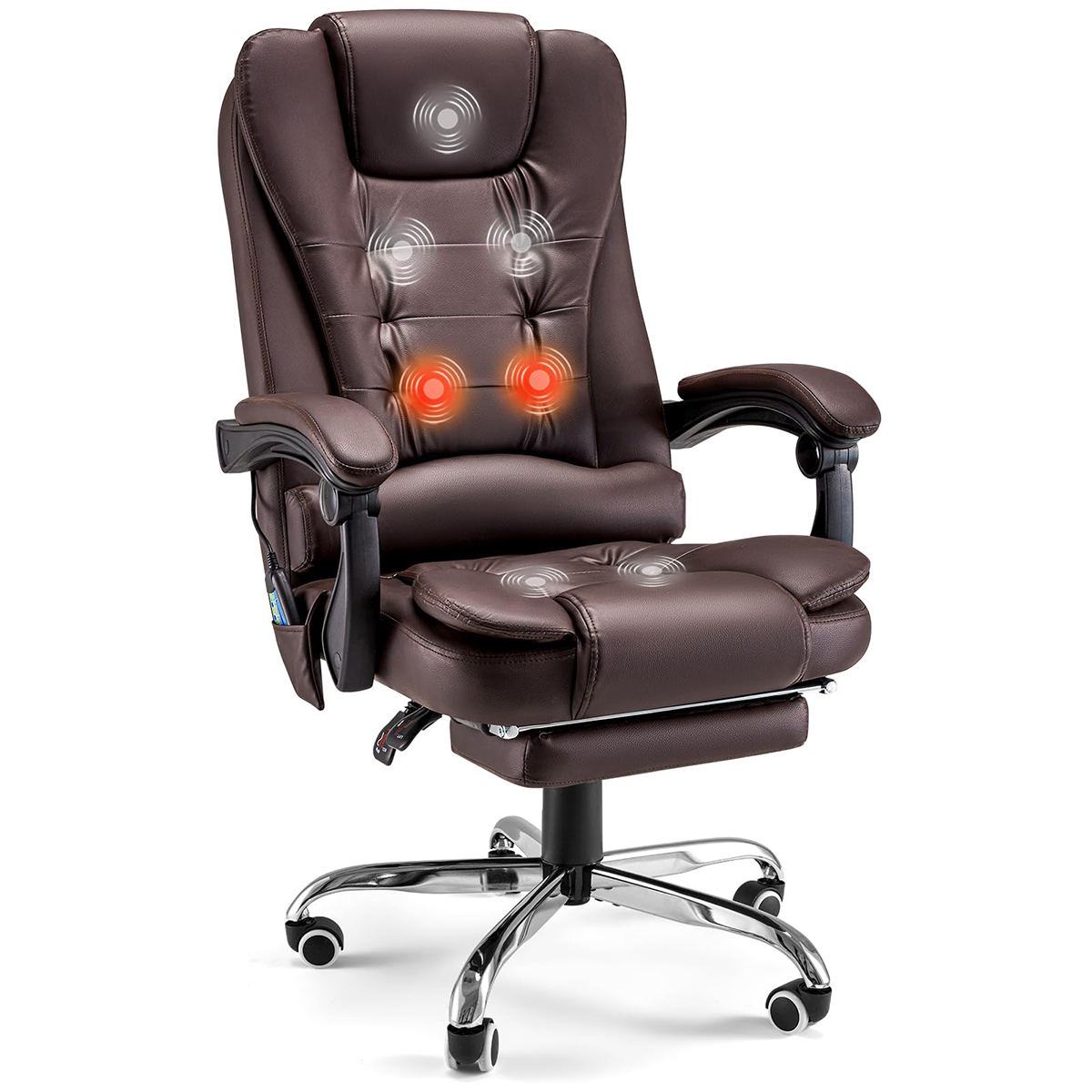 Ergonomic Office Chair with Heat and 7-Point Massage - 13093UBR-UG01