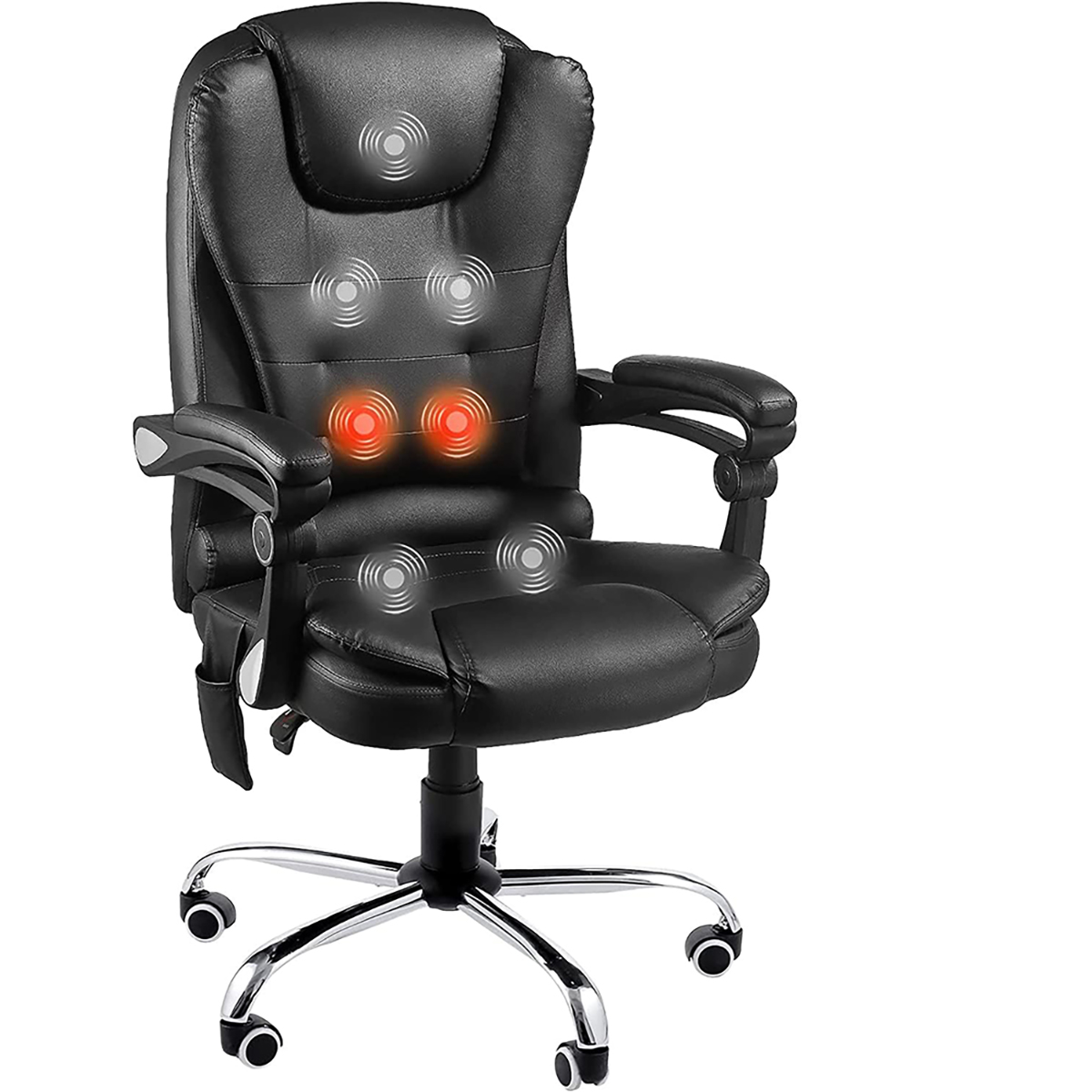 Ergonomic Office Chair with Heat and 7-Point Massage - 13058UBK-UG01