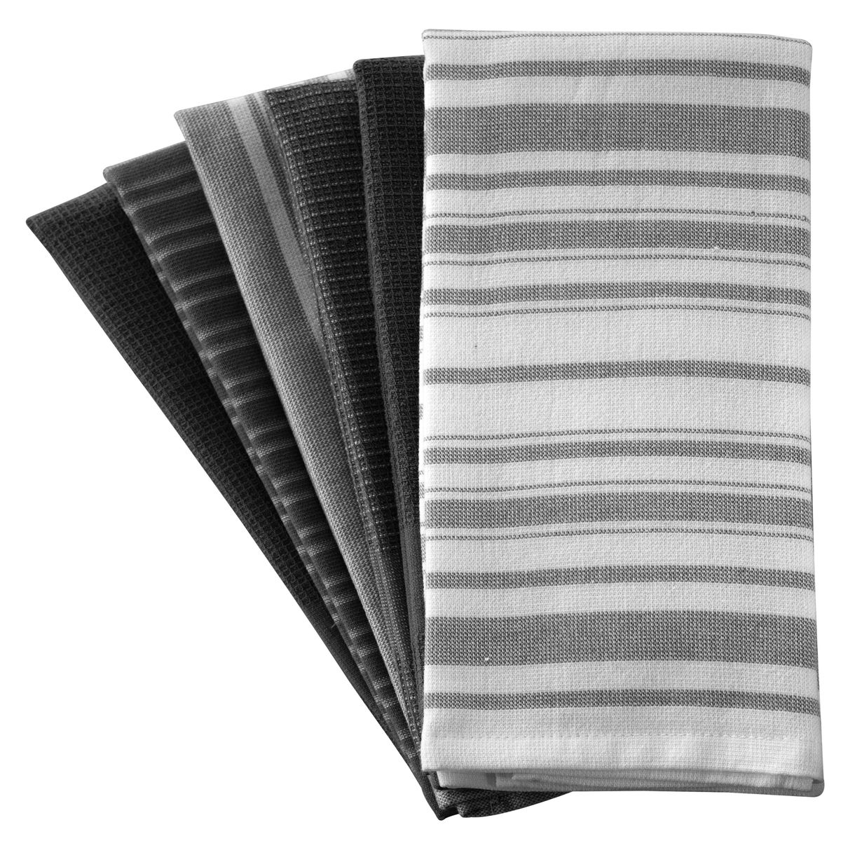 Kitchen Towels 16"x26" (6-Pack) - Black