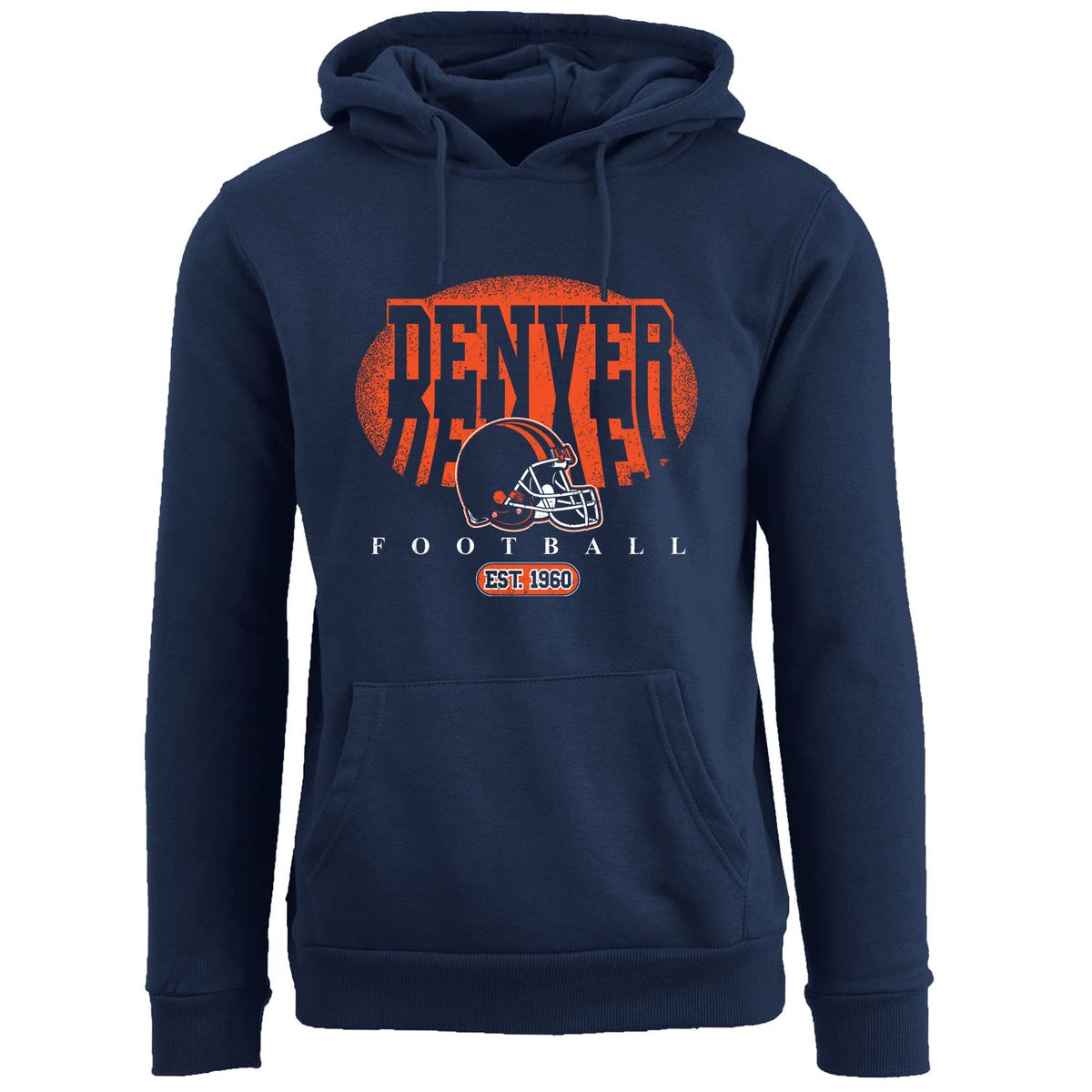 Women's Football Shadow Pullover Hoodie - Denver - Navy / S