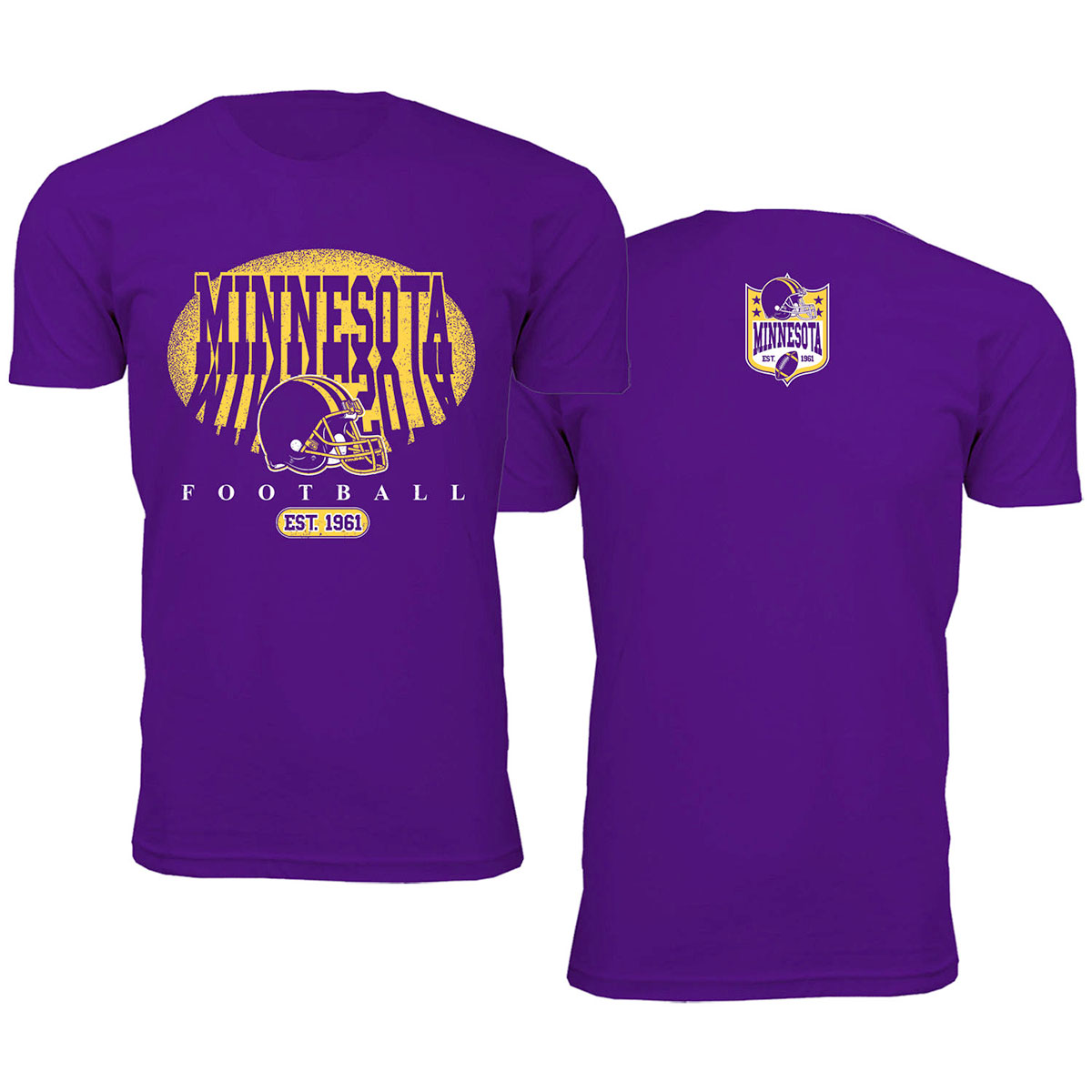 Men's Football Shadow T-Shirt - Minnesota - Purple / XL