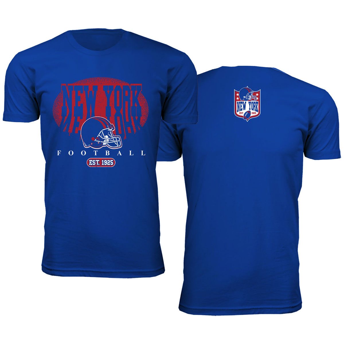 Men's Football Shadow T-Shirt - New York - Royal / 2XL