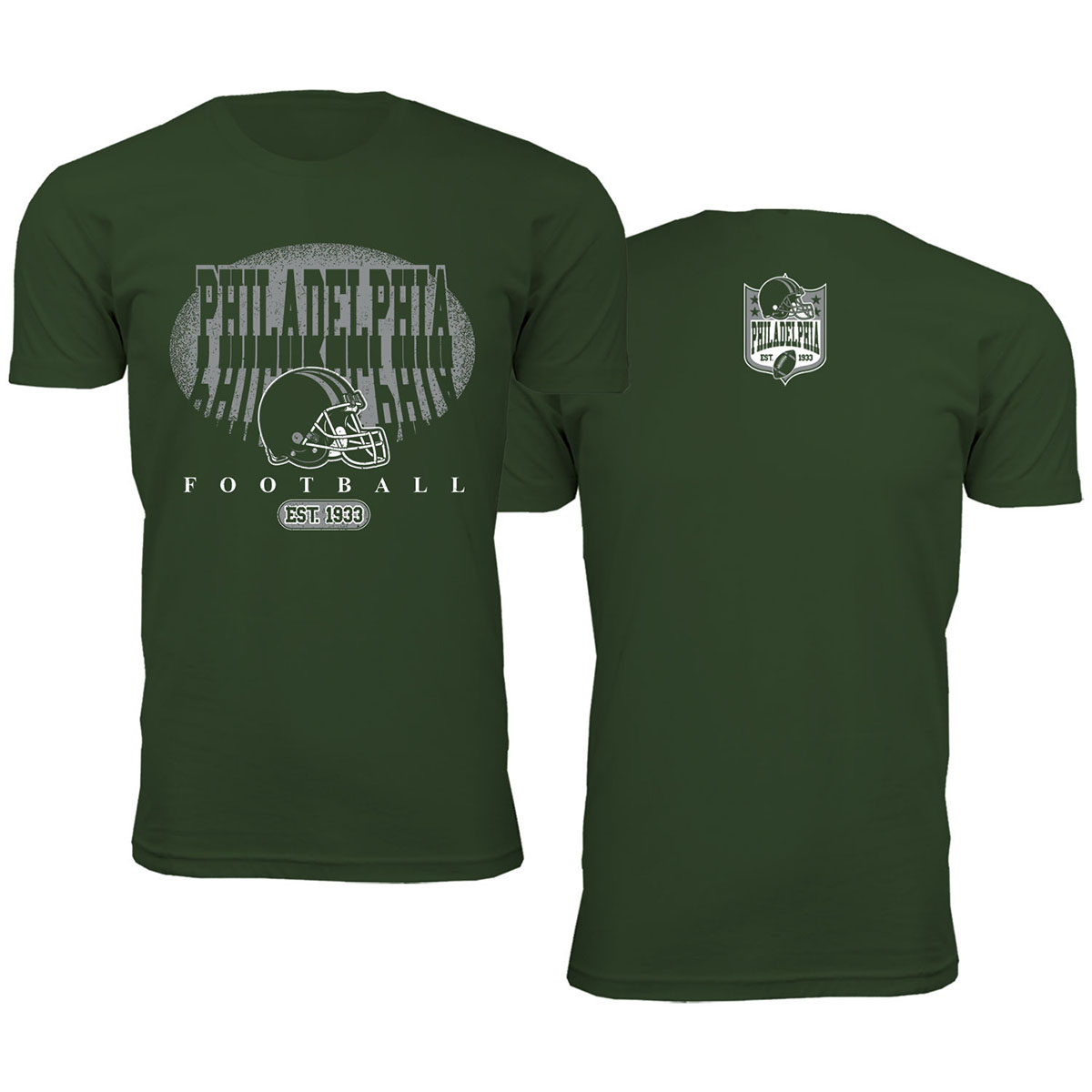 Men's Football Shadow T-Shirt - Philadelphia - F.Green / XL