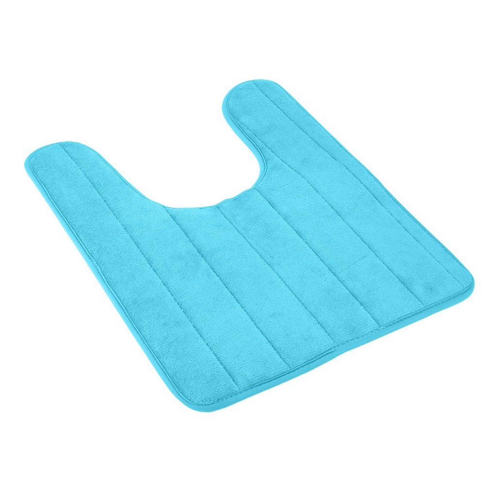 NewHome&trade; No-Slip U-Shape Toilet Rug - Blue