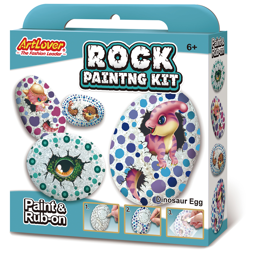 ArtLover® Rock Painting Kit - Baby Dino Egg