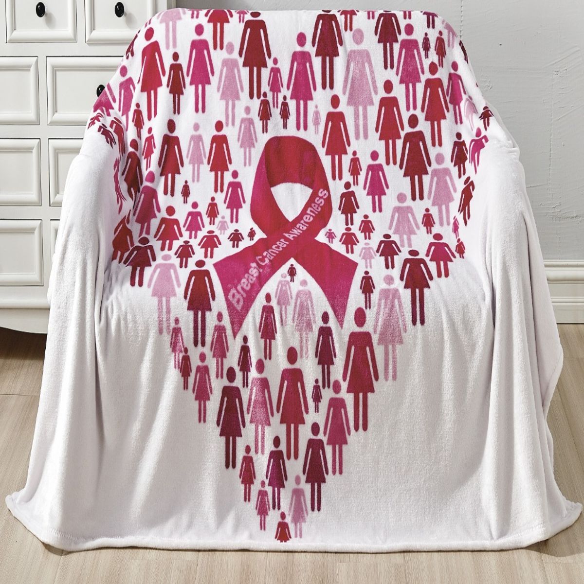 50 x 70-Inch Cancer Awareness Throw Blanket - Pinktober 50x70 Cancer Awareness Throw