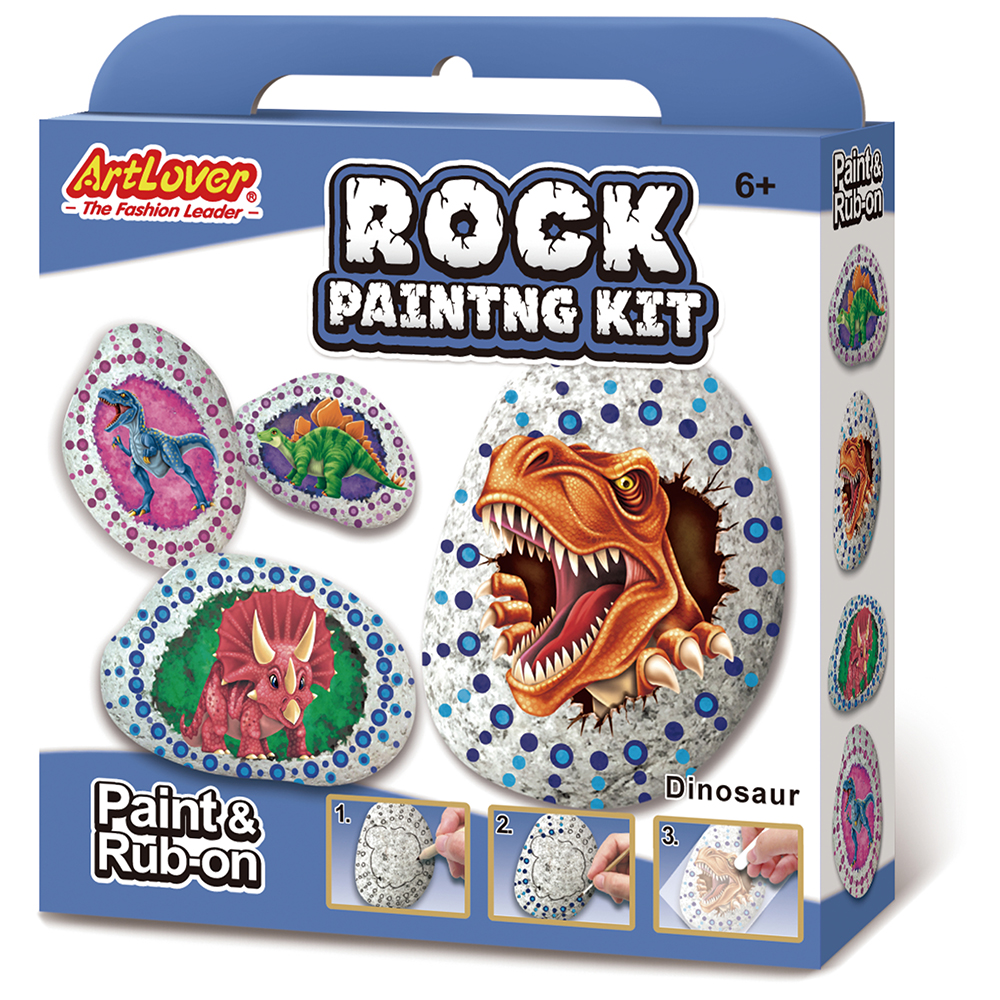 ArtLover® Rock Painting Kit - Dinosaur