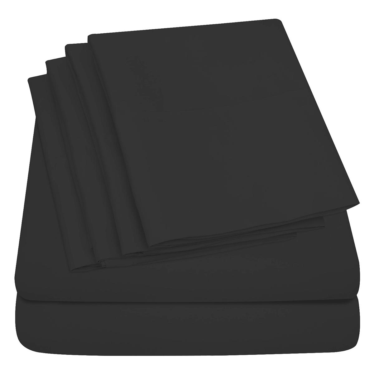Sweet Home Collection Deep Pockets Twin Sheet Set (3-Piece) - Black