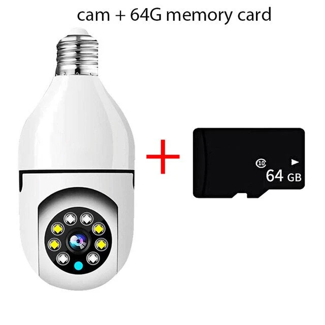 5G Bulb Surveillance Camera - Camera 64GB / 1000TVL