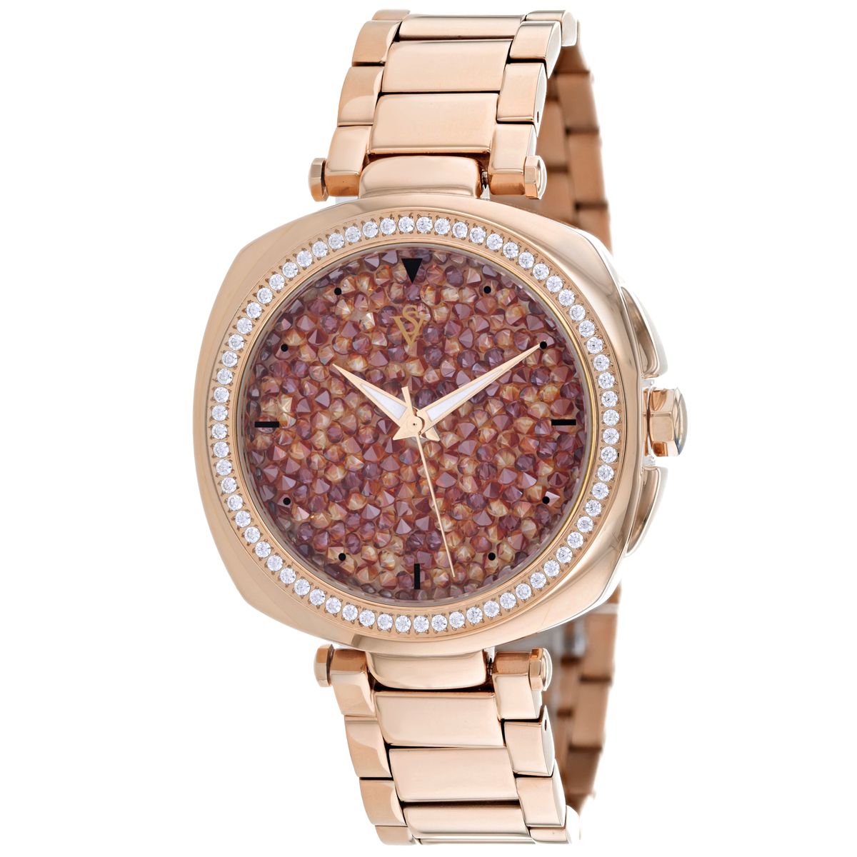 Christian Van Sant Women's Mirabella Watch - Rose Gold with Orange Dial