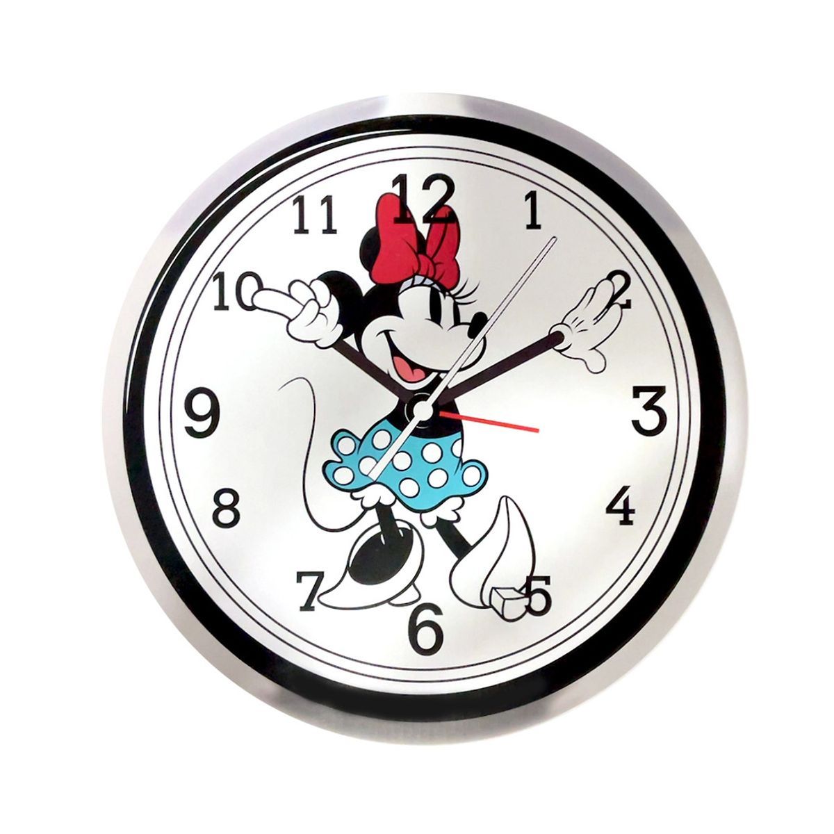 Disney 100 Mickey or Minnie Collectible Wall Clock with Custom Hands - Minnie Collectible Wall Clock with Custom Hands