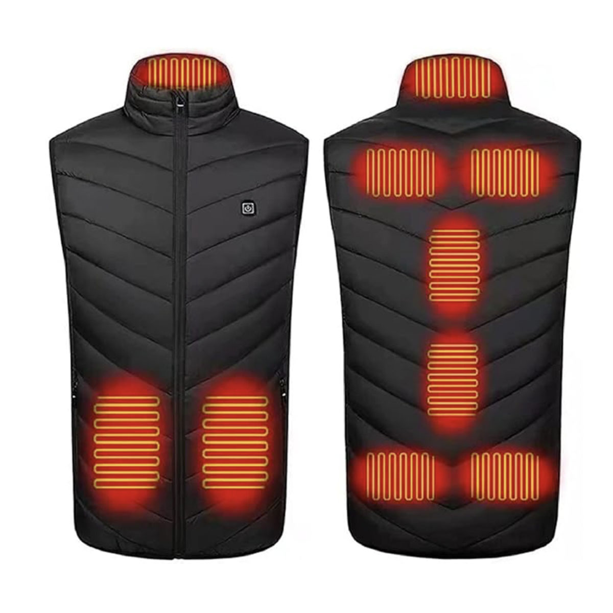 Unisex USB-Heated Vest (Power Bank Required) - Black, S