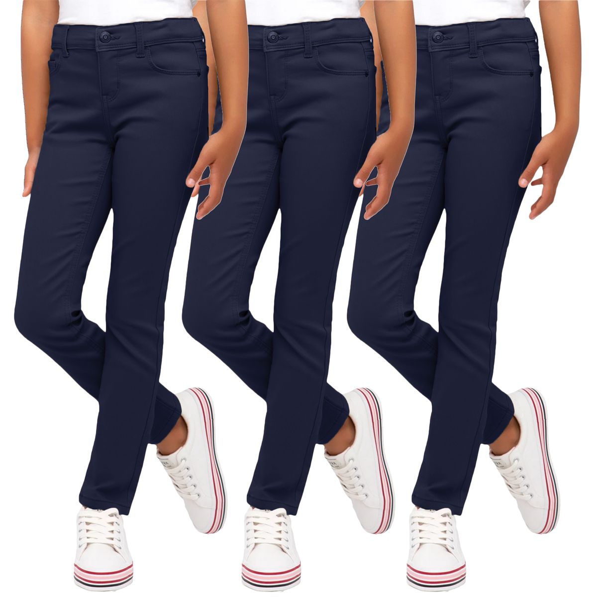 Girls' Super Stretch Pencil Skinny Pants (3-Pack) - (3-Pack) NSKP-103/20