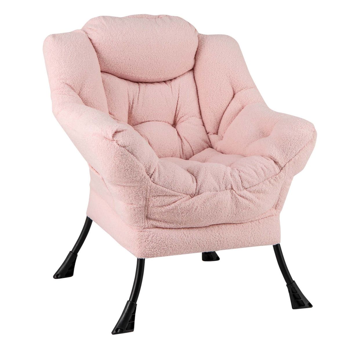 Padded Lazy Chair with Head Pillow - Pink