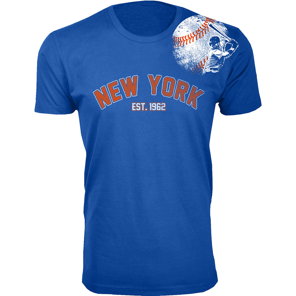 Men's Batter-up Baseball T-Shirt - New York - Royal / S