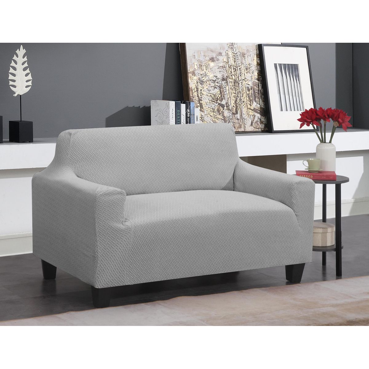 Super Stretch Chair, Loveseat, or Sofa Slipcover - Love Seat Gray