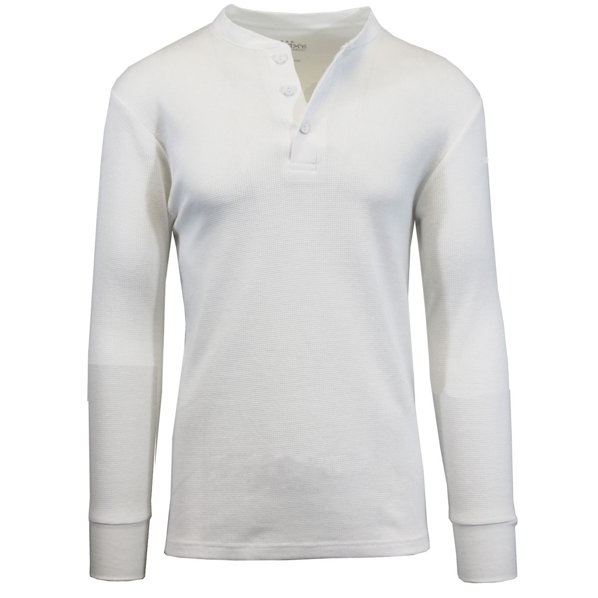 Men's Long Sleeve Henley Thermal Shirts (1 or 2-Pack) - Large - White