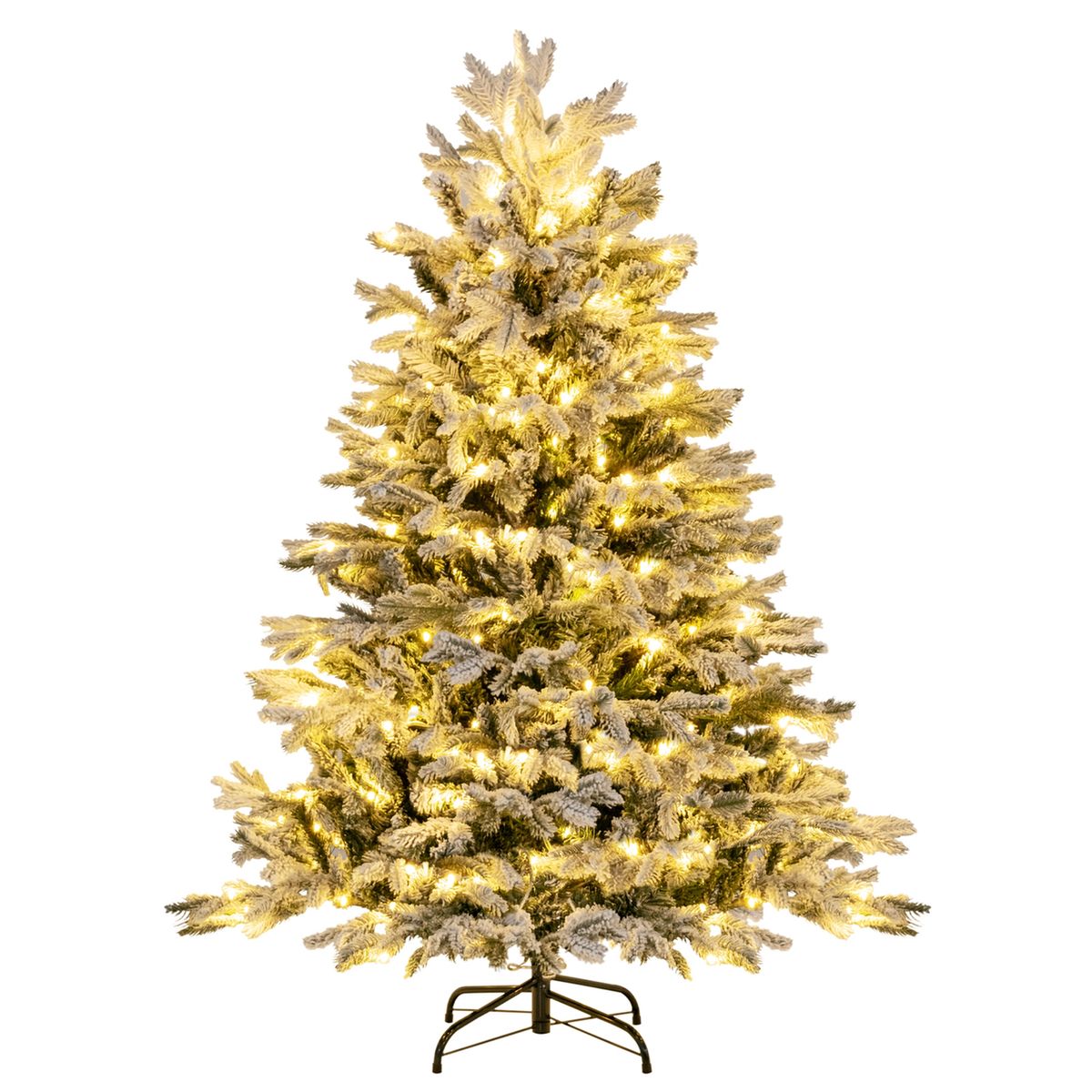 Pre-Lit Snow Flocked Christmas Trees (3 Sizes) - 4.5FT Christmas Tree