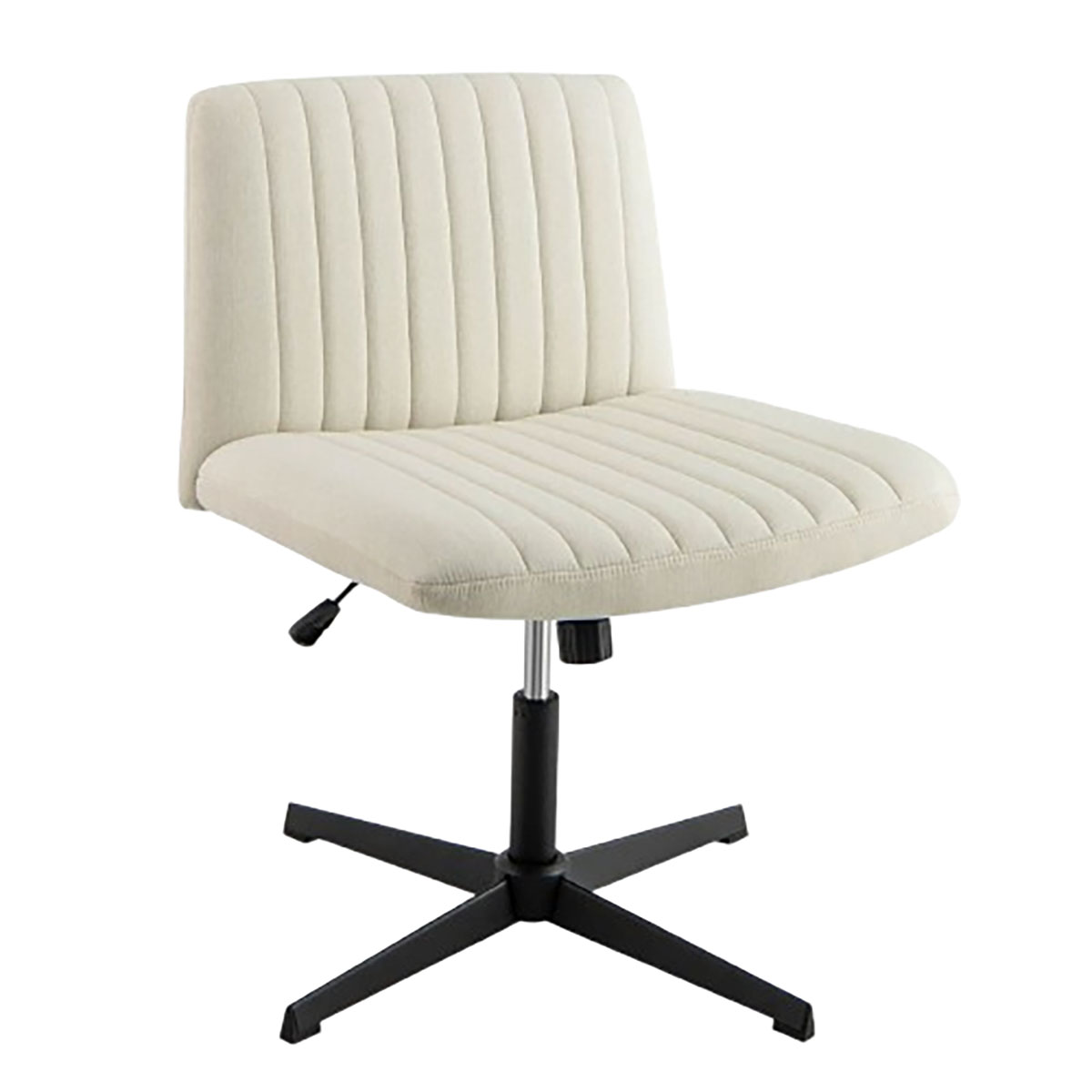 Adjustable-Height Crisscross Legged Chair without Wheels - Criss Cross -Beige