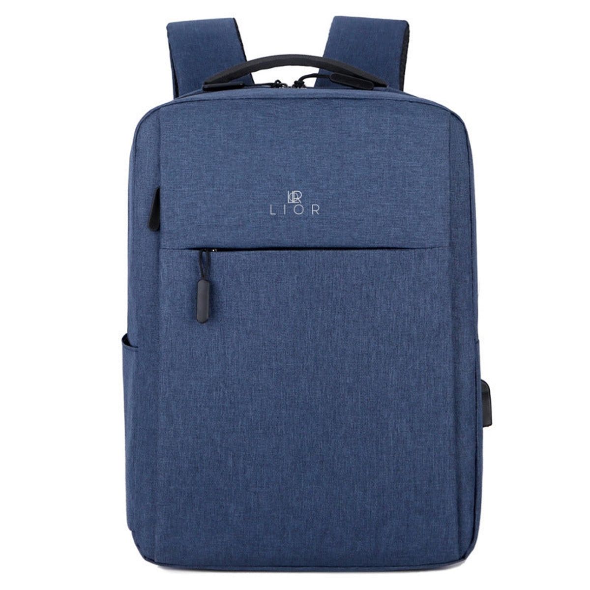 Lightweight Backpack with USB Charging Port - Blue