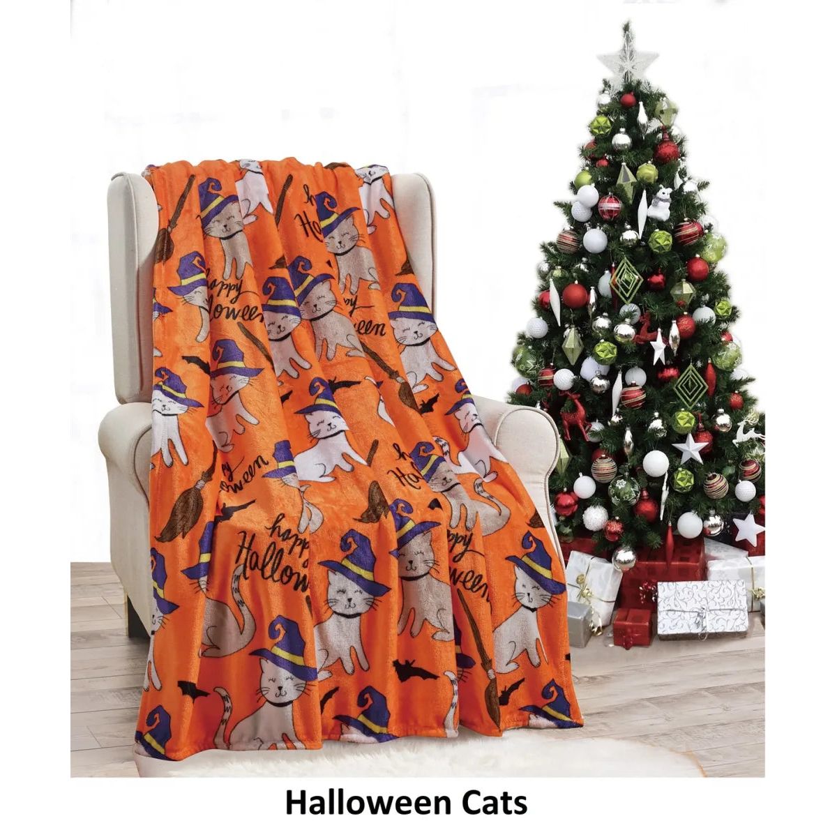 Halloween 50 x 60 Throw Blankets - Halloween Cats