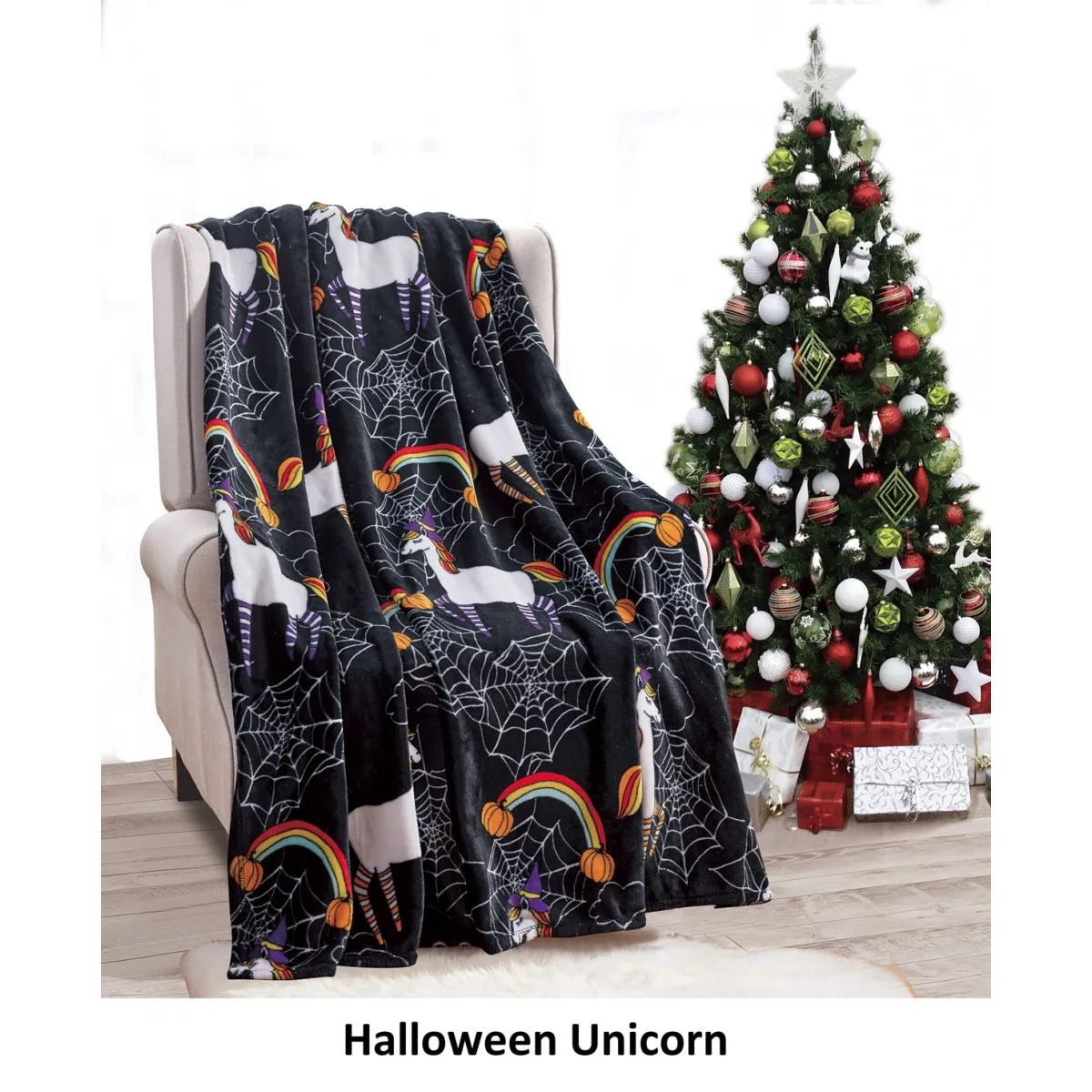 Halloween 50 x 60 Throw Blankets - Halloween Unicorn