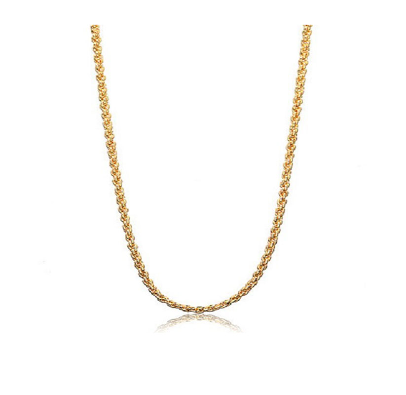 14K Gold Plated Layered Rope Chain - Yellow Gold - 18-inch