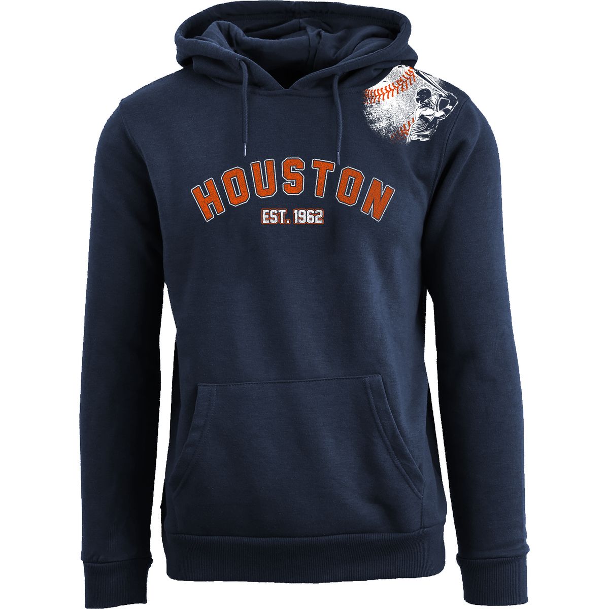 Women's Batter-Up Baseball Pullover Hoodie - Houston - Navy / S