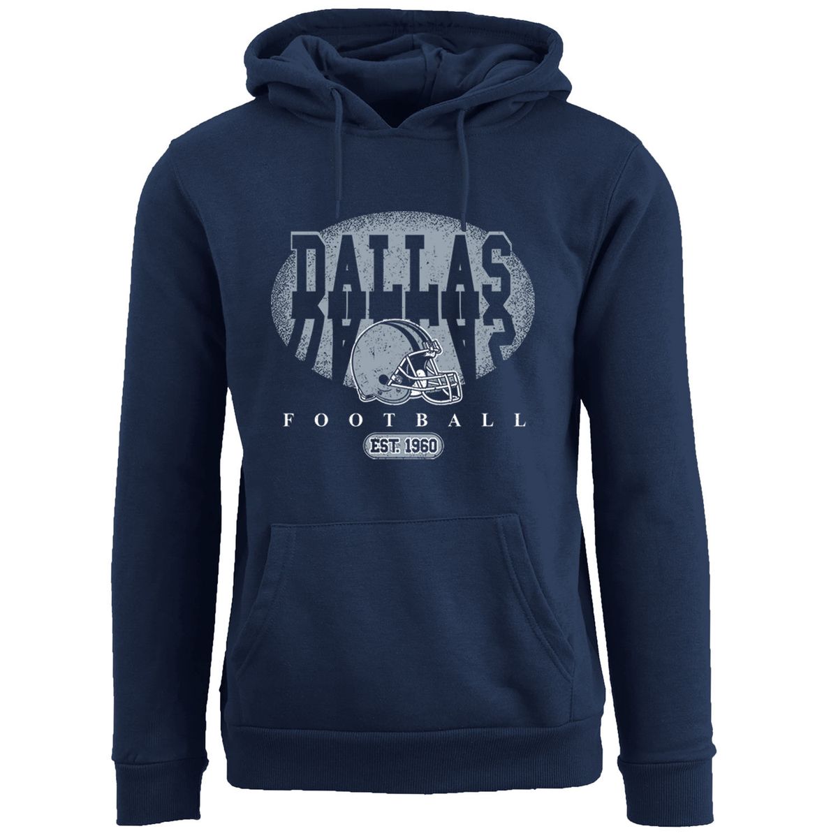 Men's Football Shadow Pullover Hoodie - Dallas - Navy / S