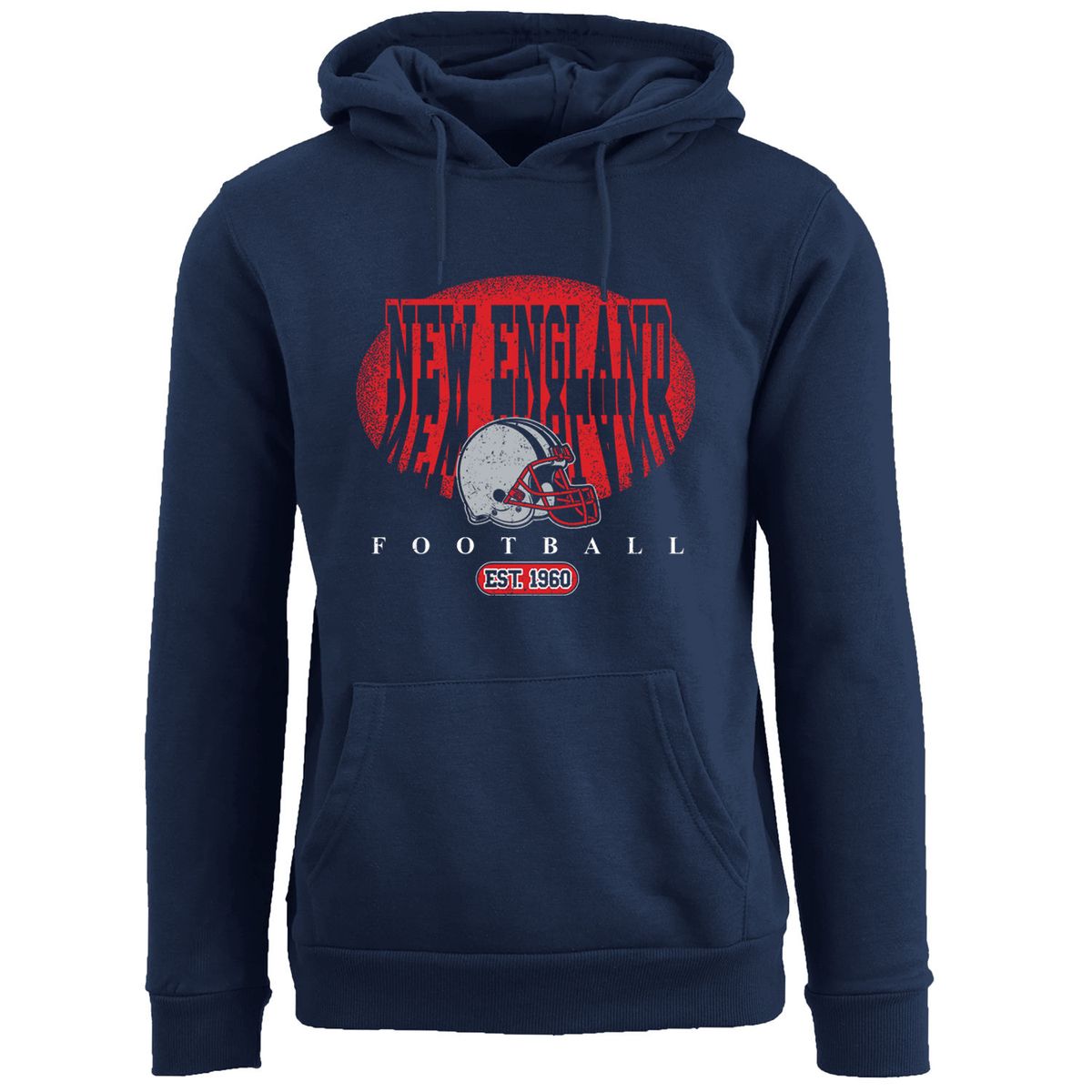 Men's Football Shadow Pullover Hoodie - New England - Navy / M