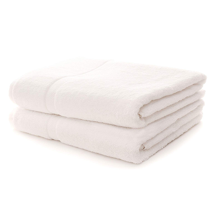 Cheer Collection 650 GSM Bath Towel (Set of 2) - White