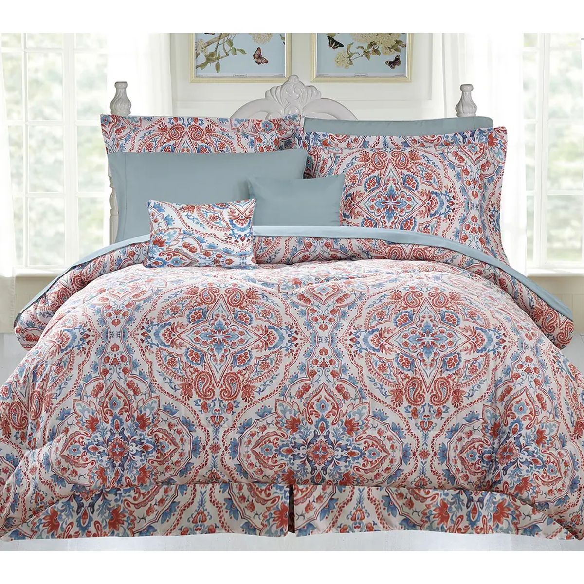Kathy Ireland 10-Piece Bed-in-a-Bag Set (Queen/King) - Kathy Ireland 10 Piece Bed in a Bag Set, Queen - Eden