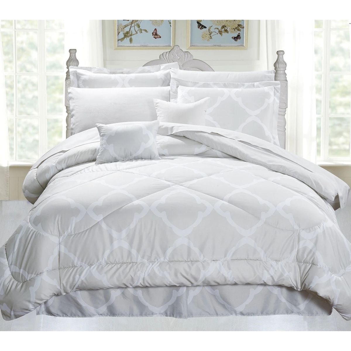Kathy Ireland 10-Piece Bed-in-a-Bag Set (Queen/King) - Kathy Ireland 10 Piece Bed in a Bag Set, Queen - Kara