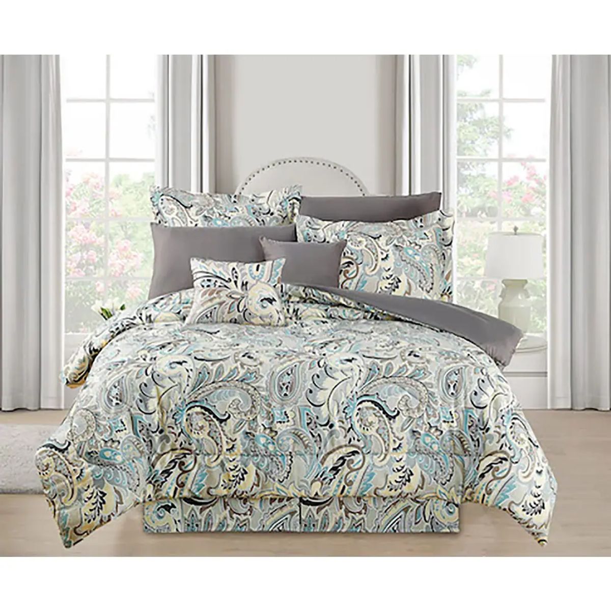 Kathy Ireland 10-Piece Bed-in-a-Bag Set (Queen/King) - Kathy Ireland 10 Piece Bed in a Bag Set, Queen - Olivia