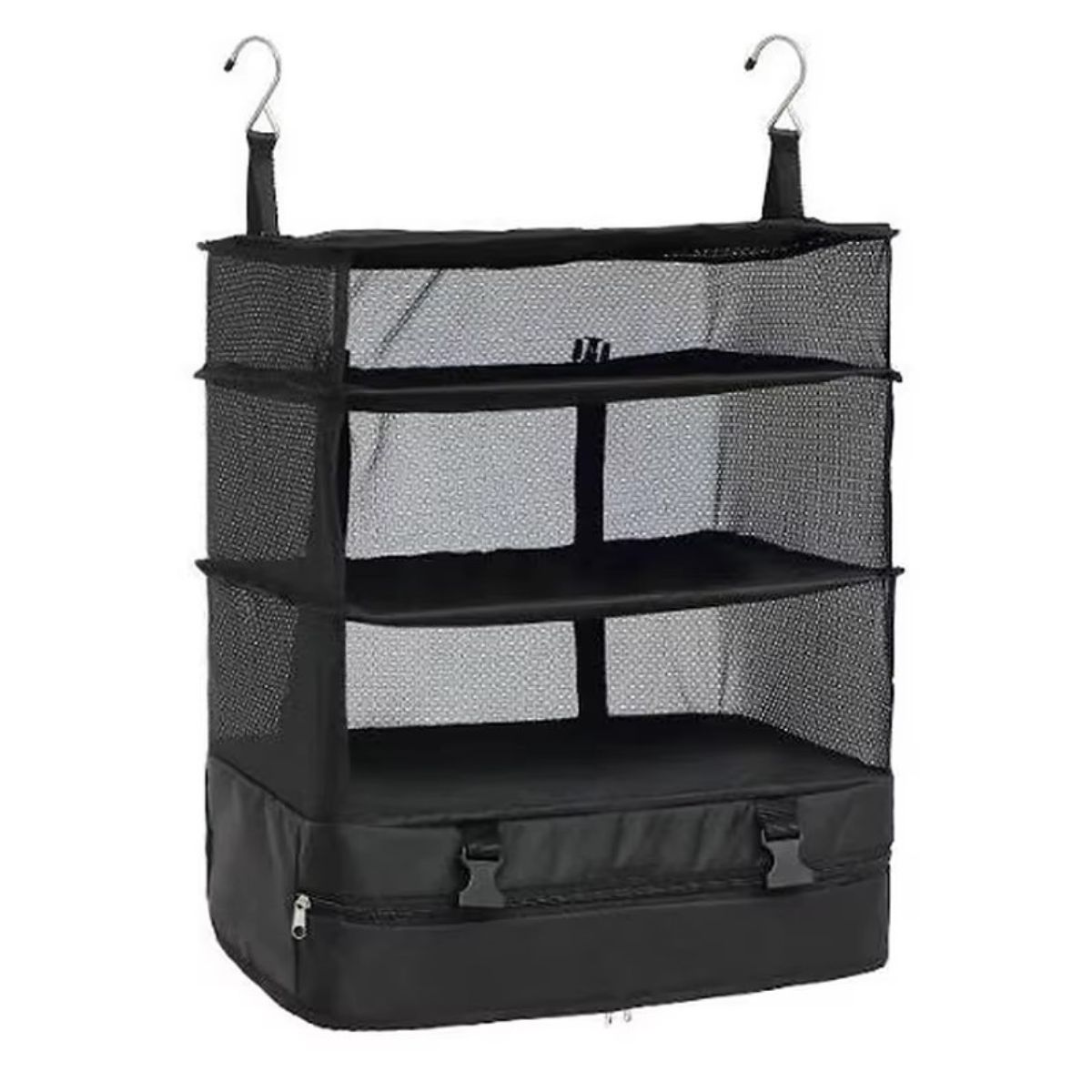 Foldable Closet and Luggage Organizer - Black