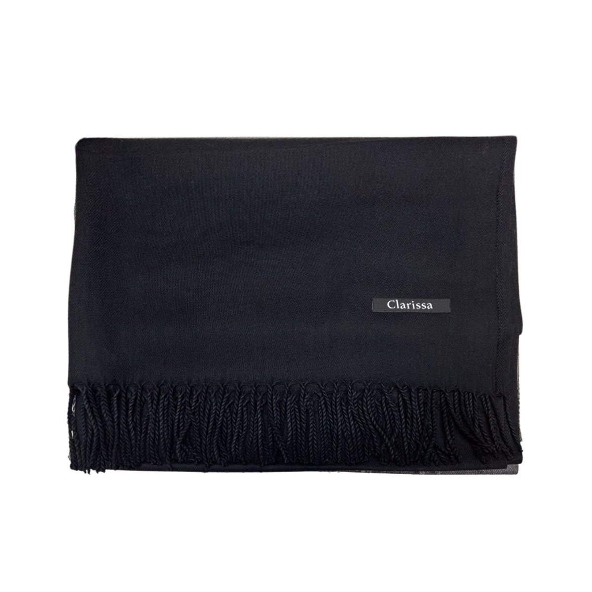 Clarissa Damita Scarves with Fringe - Black