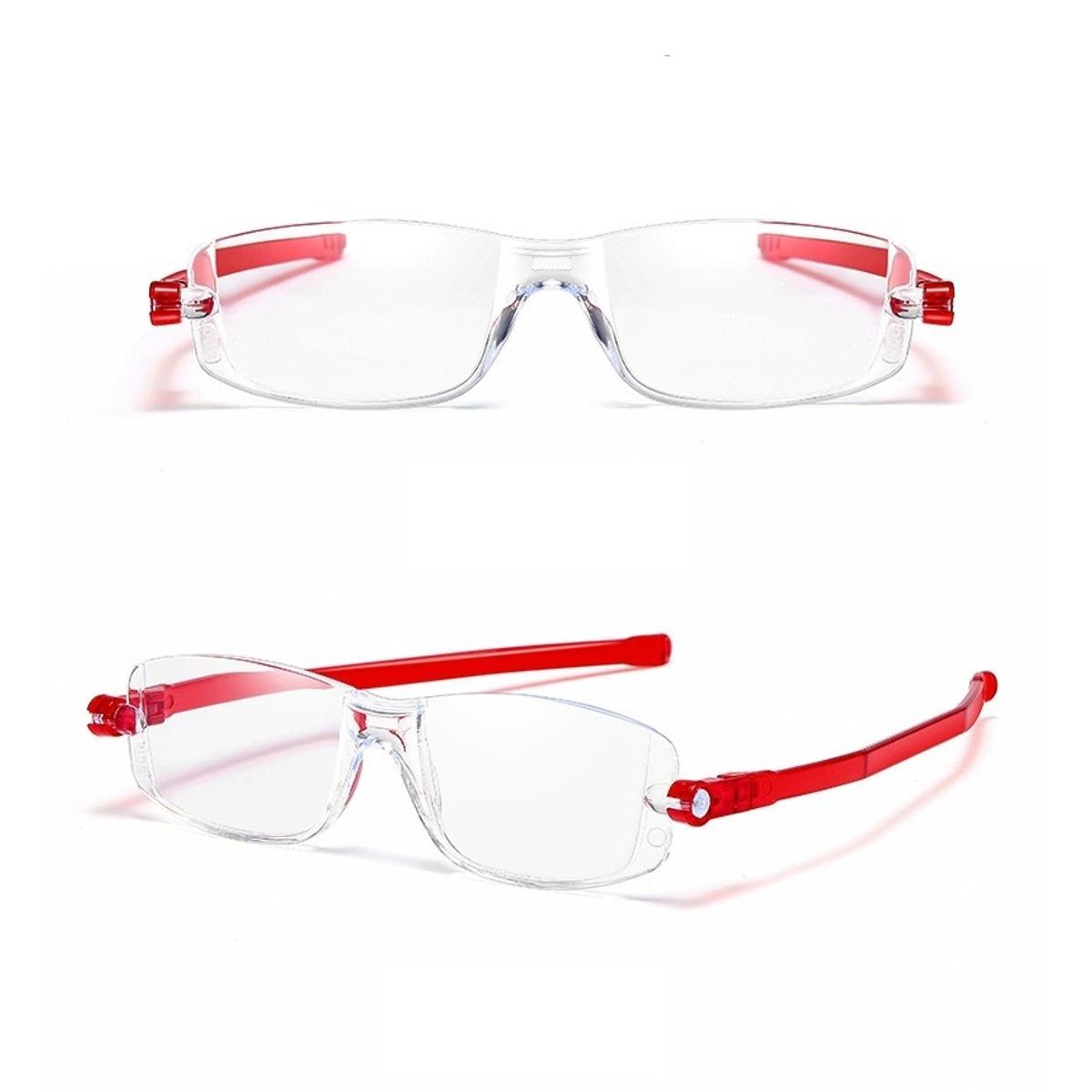 Foldable Reading Glasses (1 or 3-Pack) - Red +1.00