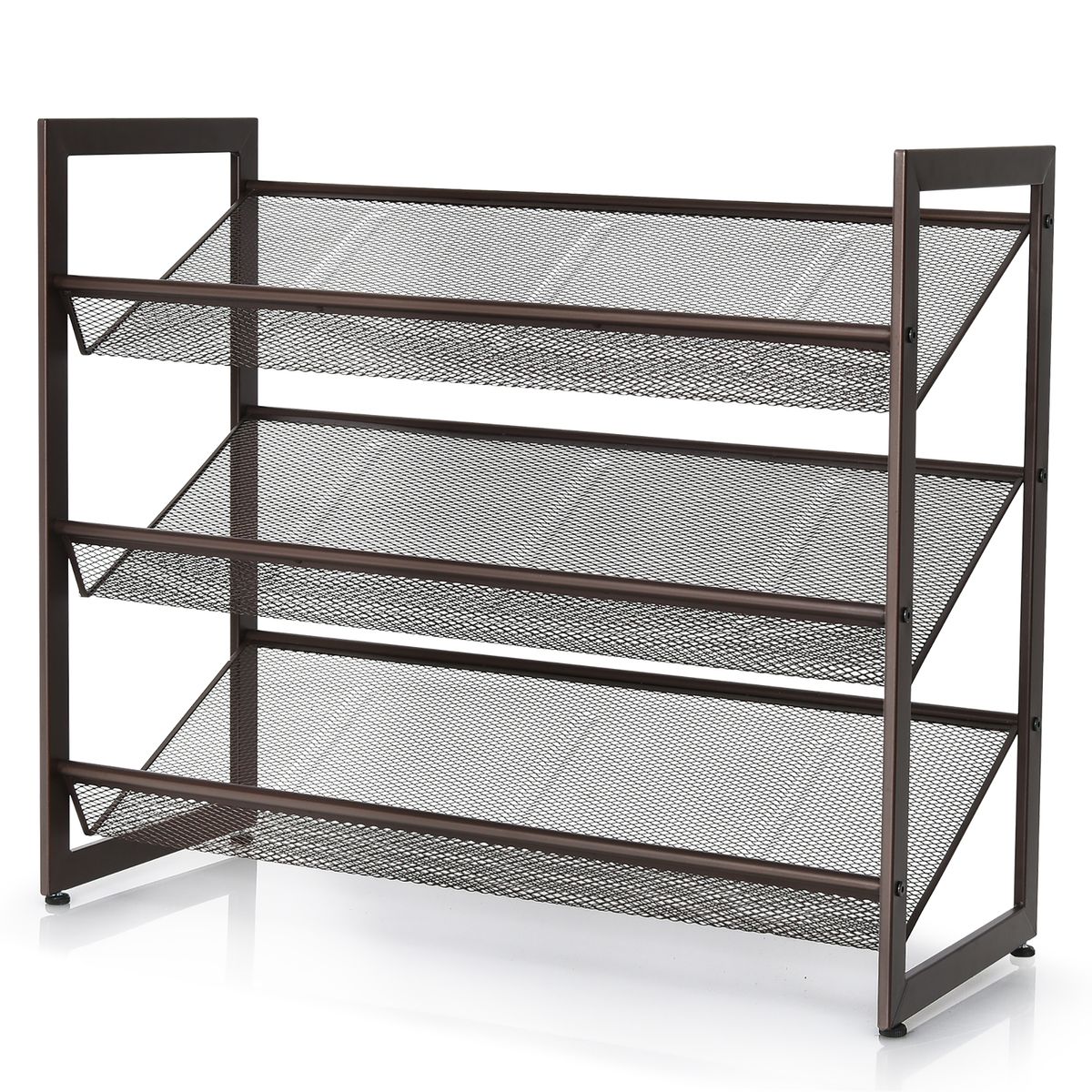 Adjustable Tilt Shoe Rack (3- or 4-Tier) - 3-Tier Shoe Rack