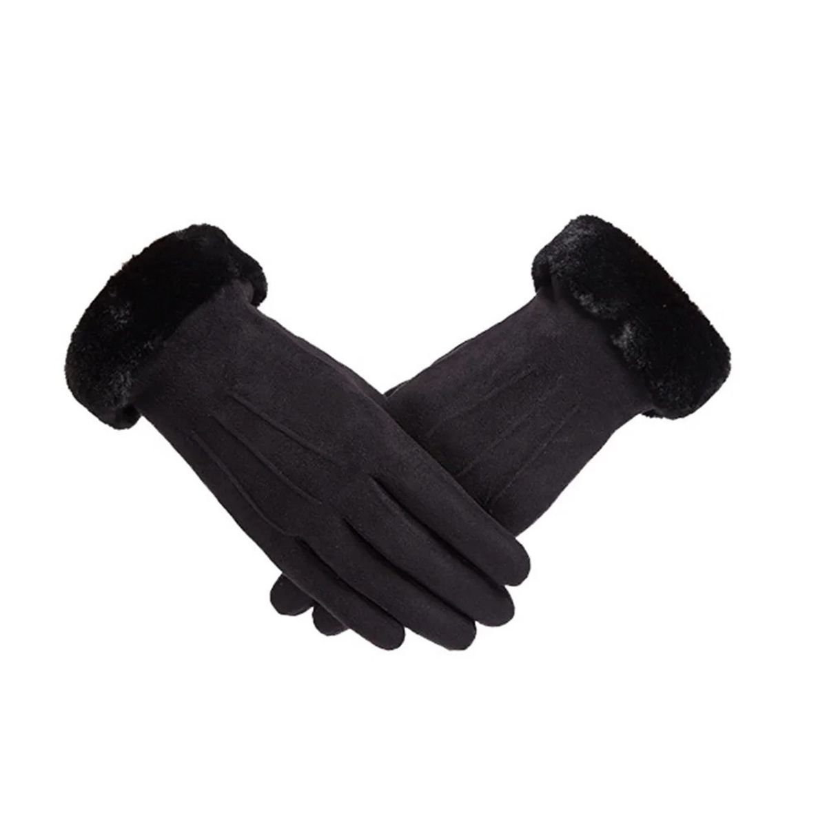 Clarissa Suede Touchscreen Gloves - Black