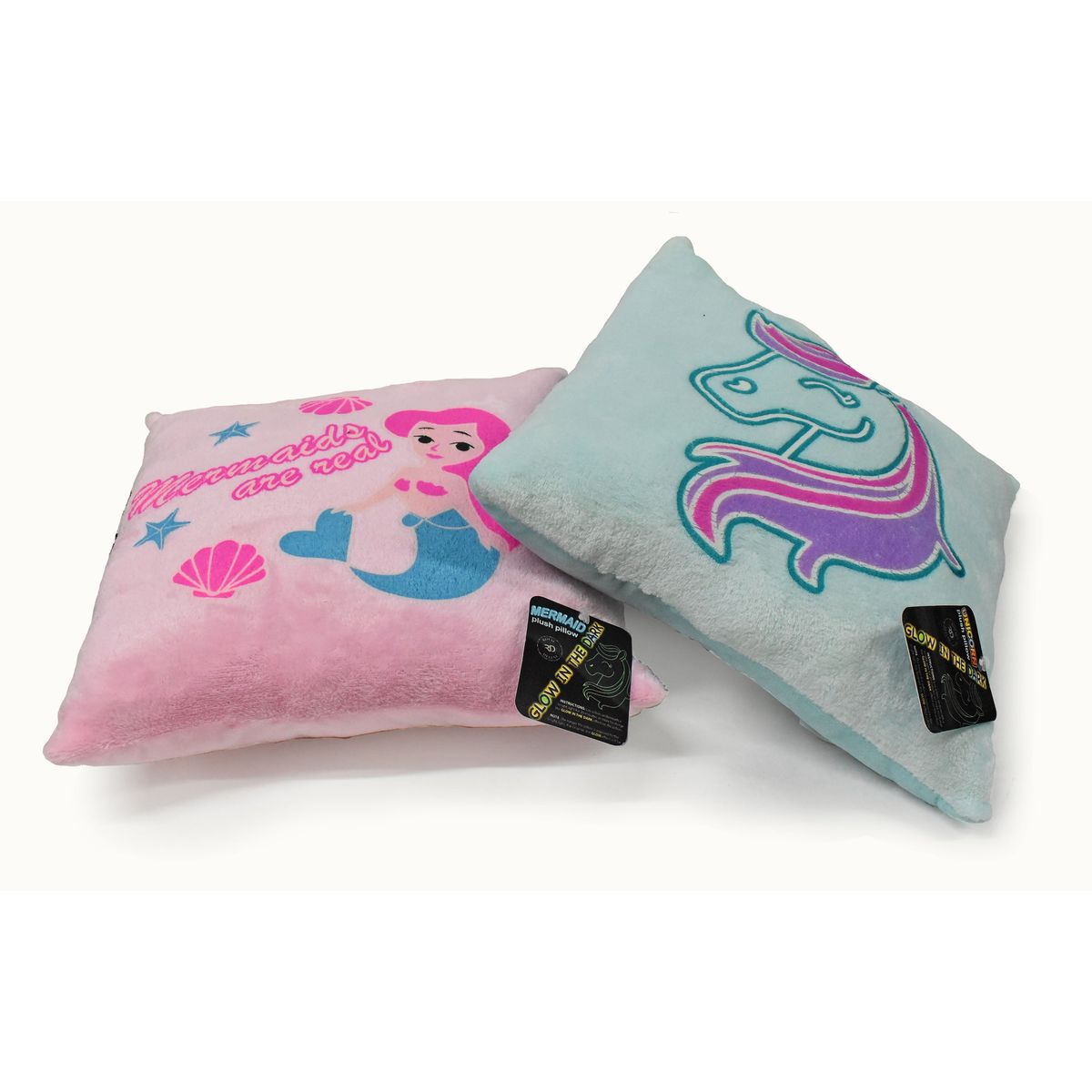 Glow-in-the-Dark Blankets and Pillows - Pillow / Mermaid