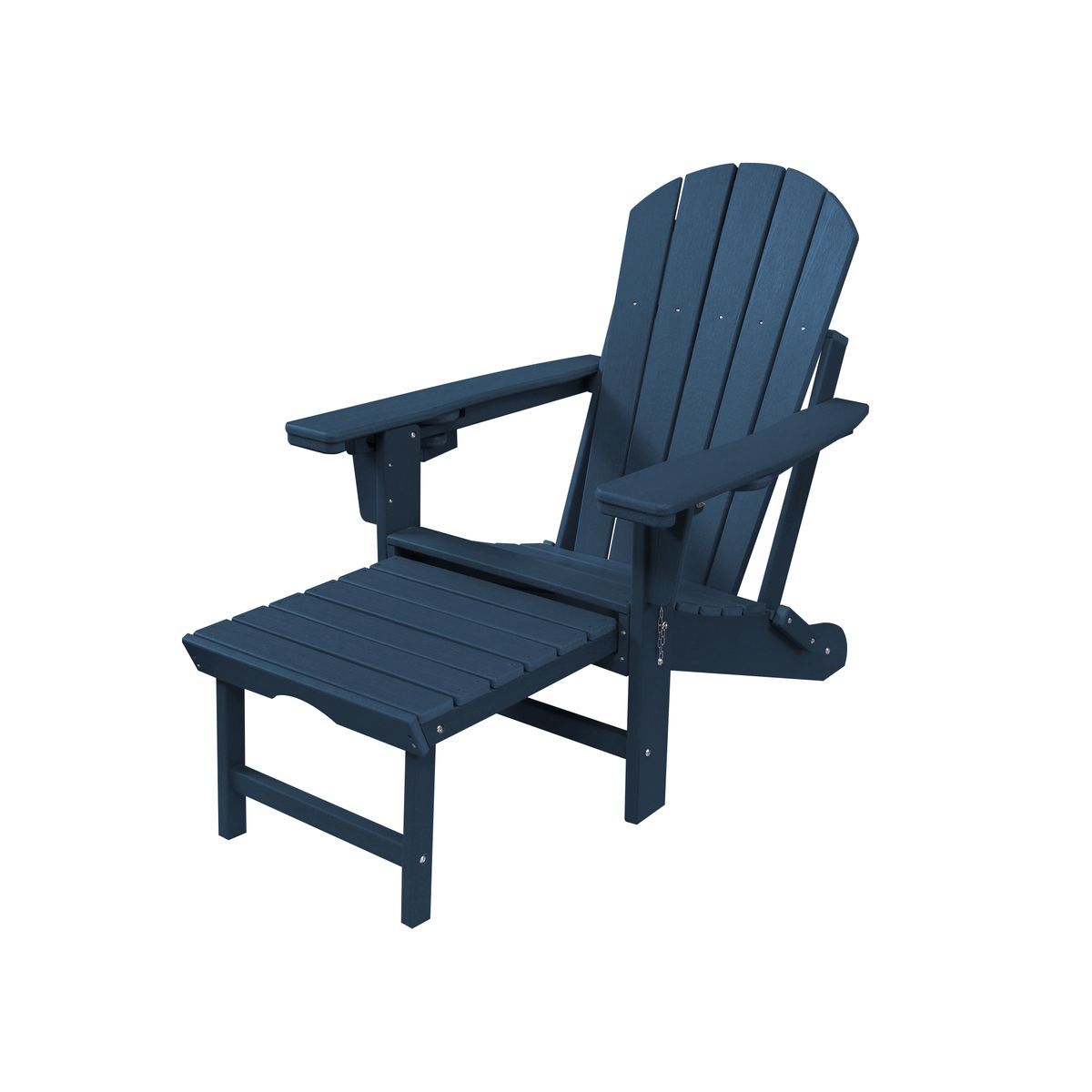Foldable Adirondack Chair with Adjustable Backrest - Blue