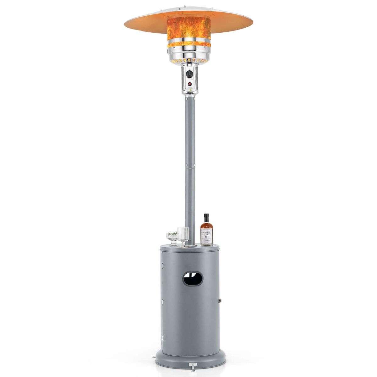 50,000 BTU Patio Heater with Wheels - Gray