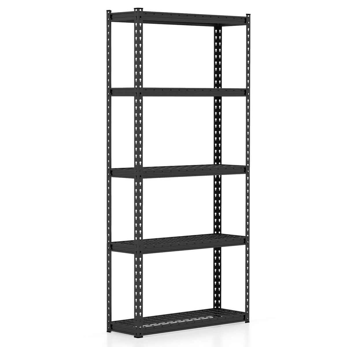 5-Tier Heavy-Duty Shelf Storage (1 to 4-Pack) - Shelf -1 Black