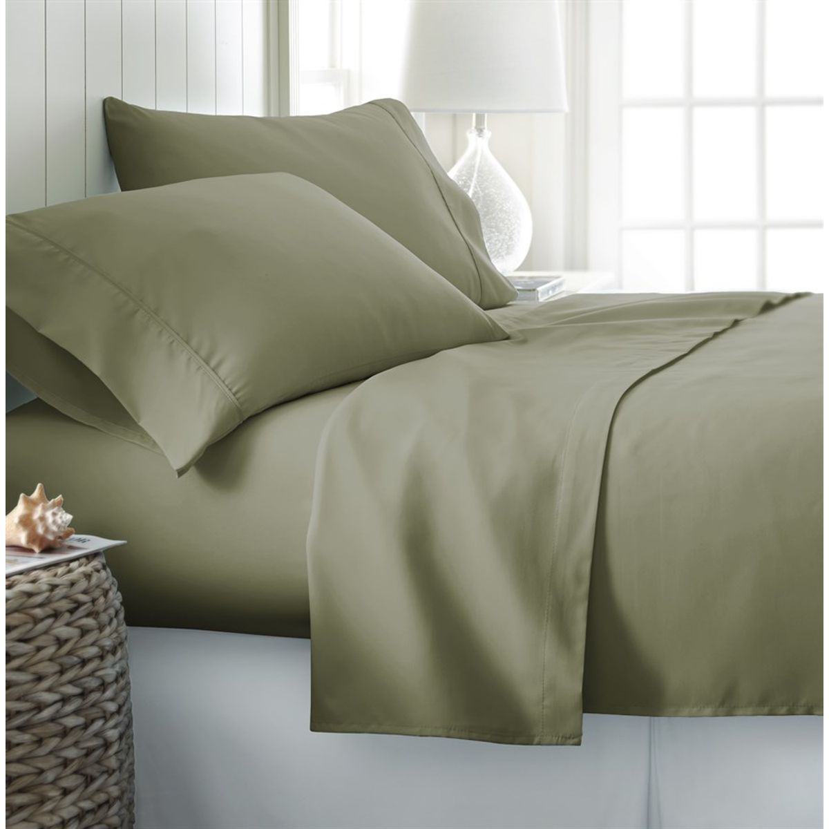 300 Thread Count Cotton Sheet Sets (Full, Queen, and King Sizes) - COTTON SHEET - FULL - GREEN