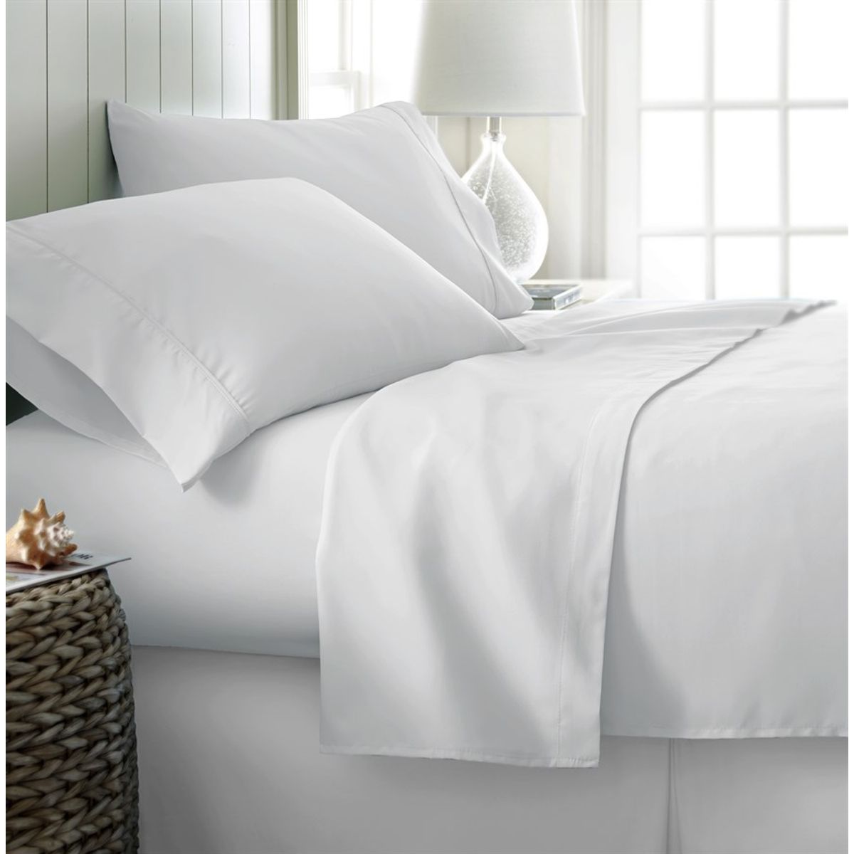 300 Thread Count Cotton Sheet Sets (Full, Queen, and King Sizes) - COTTON SHEET - KING - WHITE