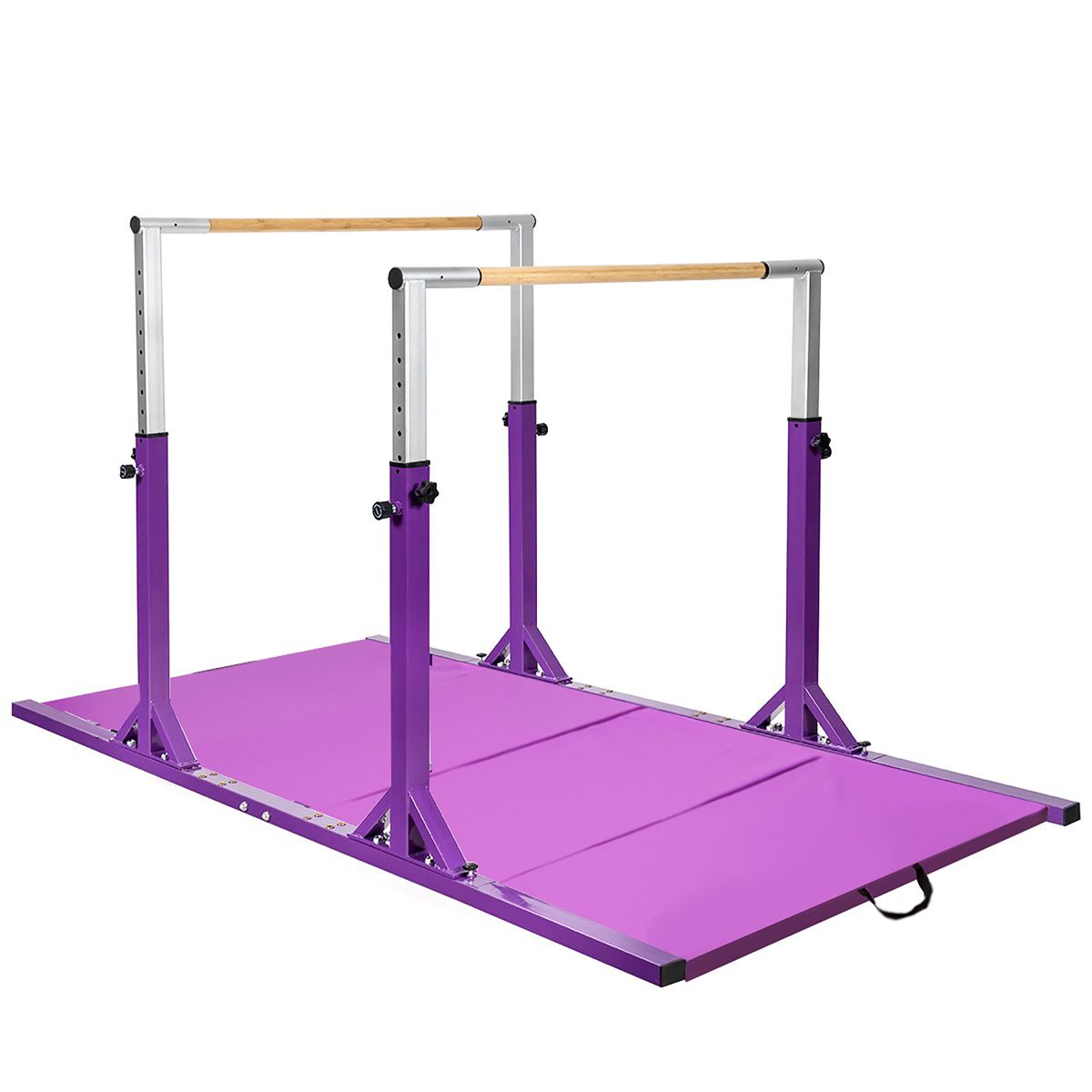 Gymnastics Horizontal Training Bar with Folding Mat - Horizontal Train Bar PU